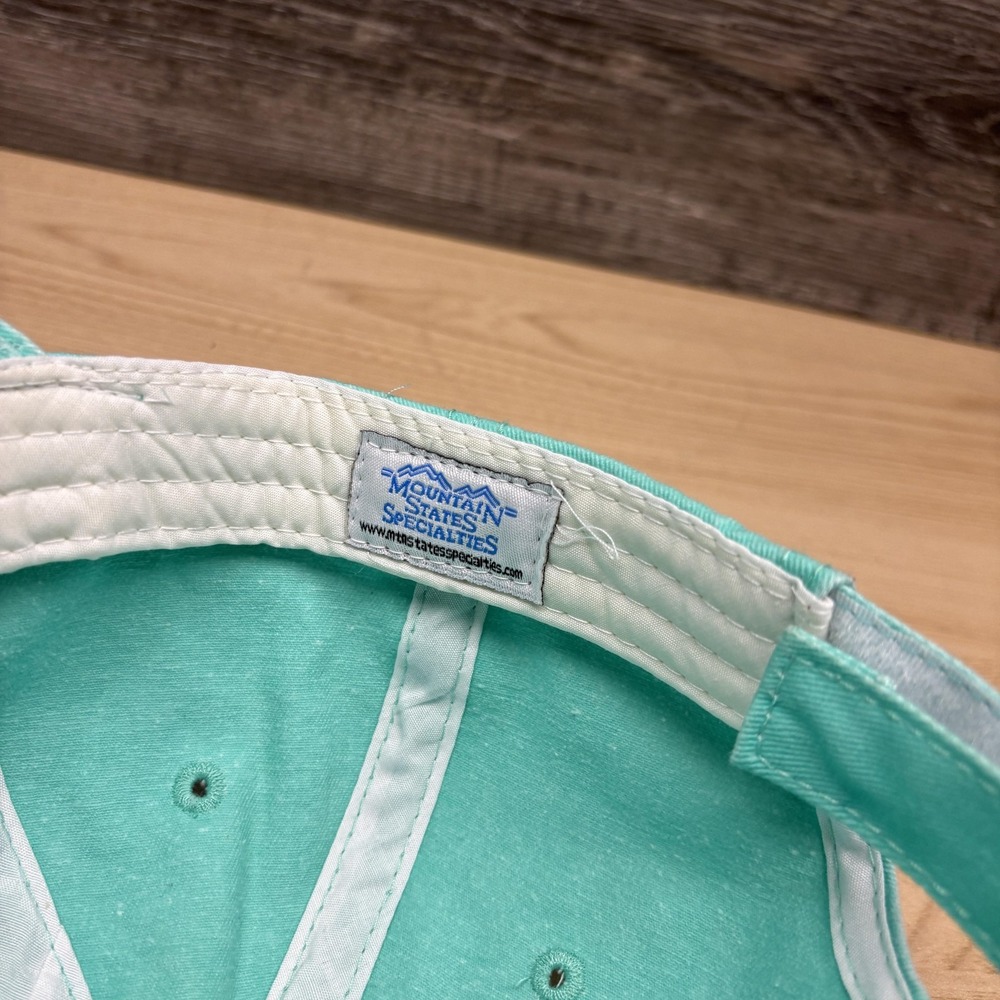 Colorado Hat Cap Strap Back Womens Blue Teal CO Embroidered Floral Adjustable - Picture 8 of 9